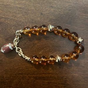 Avon Go Team Charm Bracelet Football~Brand New